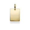 Anhänger Gravurplatte Rechteck 15x10,5mm 585 Gold Gelbgold Halsschmuck Unisex