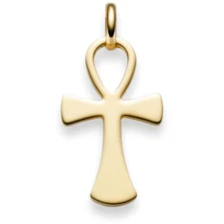 Anhänger ägyptisches Kreuz Ankh Leben & Wiedergeburt 750 Gold Gelbgold 31x15mm