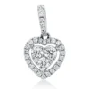 Anhänger Herz aus 750 Weißgold 36 Diamanten 0,33ct TW-SI 14,3x8,7mm mit Öse