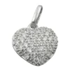 Anhänger Herz mit vielen Zirkonia weiß 925 Silber 12x13mm rhodiniert