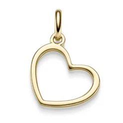 Anhänger Herz 16x23mm Silhouette 585 Gold Gelbgold schlciht glänzend