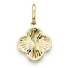 Anhänger Kleeblatt Blume 18,5x12,5mm aus 585 Gold Gelbgold diamantiert glänzend