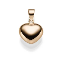 Anhänger kleines Herz 17,5x12mm aus 585 Gold Rotgold Halsschmuck glatt glänzend