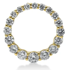 Anhänger Kreis aus 750 Gold Gelbgold 18 Brillanten 0,45ct TW-SI Ø13mm
