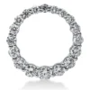 Anhänger Kreis aus 750 Gold Weißgold 18 Brillanten 0,45ct TW-SI Ø13mm