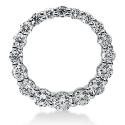 Anhänger Kreis aus 750 Gold Weißgold 18 Brillanten 0,45ct TW-SI Ø13mm