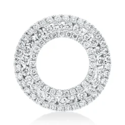 Anhänger Kreis aus 750 Weißgold 85 Brillanten 0,84ct TW-SI Ø16,8mm
