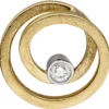 Anhänger Kreis in Spiralform Brillant 0,08Ct 585 Gold Gelbgold Ø15mm