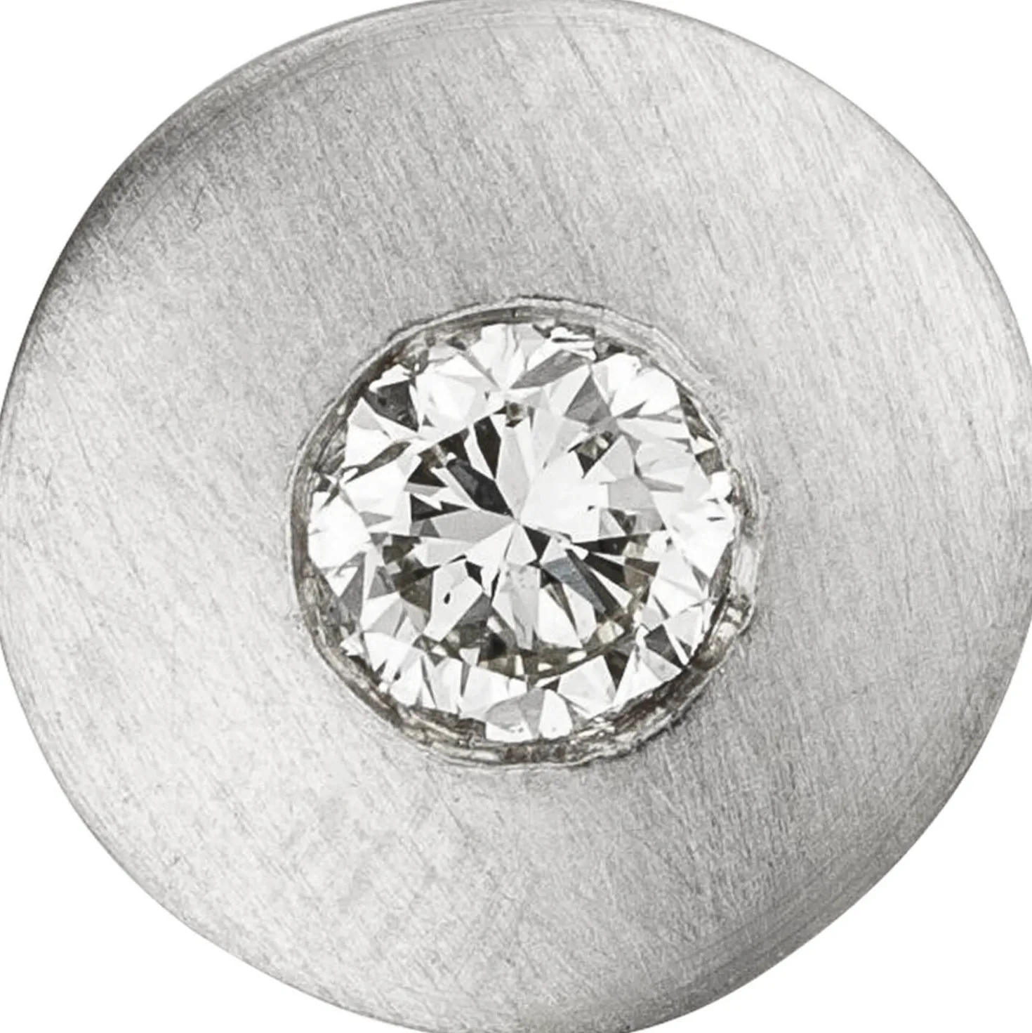 Anhänger Kreis mit Diamant 0.25Ct W/SI Brillant 950 Platin mattiert