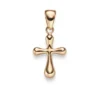 Anhänger Kreuz abgerundet 23,5x12mm aus 750 Gold Rotgold glänzend
