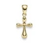 Anhänger Kreuz abgerundet 23,5x12mm aus 585 Gold Gelbgold glänzend