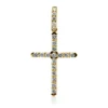 Anhänger Kreuz aus 750 Gelbgold 21 Brillanten 0,38ct TW-VSI/SI 29,7x15,6mm