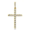 Anhänger Kreuz aus 750 Gelbgold 20 Brillanten 0,49ct TW-SI 31,2x16,7mm mit Öse