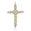 Anhänger Kreuz aus 585 Gelbgold 11 Brillanten 0,16ct W-SI/PI 13x8,5mm