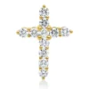 Anhänger Kreuz aus 585 Gelbgold 11 Brillanten 1,02ct W-SI/PI 21,6x16mm