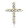 Anhänger Kreuz aus 750 Gelbgold 11 Brillanten 0,97ct TTLB-SI 21,7x16,1mm