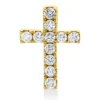 Anhänger Kreuz aus 585 Gelbgold 11 Brillanten 0,47ct W-PI 16,5x11,8mm
