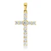 Anhänger Kreuz aus 750 Gelbgold 12 Diamanten 0,69ct TW-VSI/SI 26,5x13,2mm