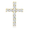 Anhänger Kreuz aus 750 Gold Gelbgold 11 Brillanten 1ct TW-SI 20,5x14,8mm