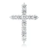 Anhänger Kreuz aus 750 Gold Weißgold 11 Brillanten 2,98ct TW-SI 30x22mm