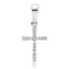 Anhänger Kreuz aus 750 Weißgold 16 Brillanten 0,06ct W-SI 16,5x7,2mm mit Öse