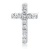 Anhänger Kreuz aus 750 Weißgold 12 Brillanten 0,04ct W-SI 8,1x5,3mm