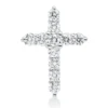 Anhänger Kreuz aus 585 Weißgold 11 Brillanten 0,54ct W-SI/PI 17,5x12,8mm