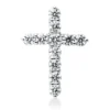 Anhänger Kreuz aus 750 Weißgold 11 Brillanten 1,25ct TW-VSI/SI 23,6x17,2mm