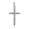 Anhänger Kreuz aus 750 Weißgold 16 Brillanten 1,06ct TW-VSI/SI 33,6x16,5mm