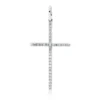 Anhänger Kreuz aus 750 Weißgold 34 Diamanten 0,08ct TW-PI 25,6x12,2mm mit Öse