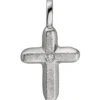 Anhänger Kreuz Diamant 0.01Ct 585 Gold Weißgold schlicht 15,4x8,7mm