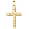 Anhänger Kreuz gehämmert 16x26,8mm aus 585 Gelbgold Goldkreuz Kreuzanhänger