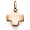 Anhänger Kreuz symmetrisch 10,5x15,5mm aus 585 Gold Rotgold flach massiv Unisex