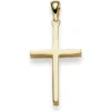 Anhänger Kreuz 30x14,5mm aus 585 Gold Gelbgold Halsschmuck schlicht massiv