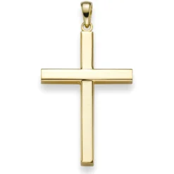 Anhänger Kreuz 38x20,5mm aus 585 Gold Gelbgold Halsschmuck schlicht