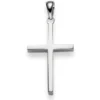 Anhänger Kreuz 30x14,5mm aus 750 Gold Weißgold Halsschmuck schlicht massiv