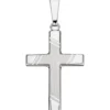 Anhänger Kreuz 26,6x16,4mm aus 925 Silber teilmattiert Silberkreuz Halsschmuck