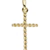 Anhänger Kreuz 19,3x11,6mm Goldkreuz schmal, Stäbchen Spirale, 333 Gold Gelbgold