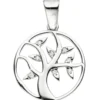 Anhänger Lebensbaum aus echtem 925 Silber mit Zirkonia Silberanhänger