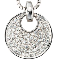 Anhänger mit 78 Diamanten 1.45Ct W/SI Brillanten 585 Weißgold Damen exklusiv