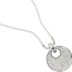 Anhänger mit 78 Diamanten 1.45Ct W/SI Brillanten 585 Weißgold Damen exklusiv