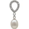 Anhänger mit Perle Süßwasser Zuchtperle weiß & Zirkonia 925 Silber Damen