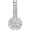 Anhänger mit vielen weißen Zirkonia 925 Silber rhodiniert Halsschmuck 13,6x6,1mm
