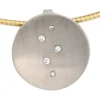 Anhänger 15,3mm aus 950 Platin rund mit 5 Diamanten 0.05Ct Brillanten