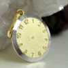 Anhänger 12,4mm Medaille Geburtsanhänger Uhr 9Kt 375 Gold NEU Halsschmuck Unisex