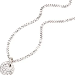 Anhänger 9,5mm mit 29 Diamanten 0.34Ct Brillanten 585 Gold Weißgold rund