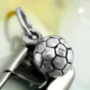 Anhänger 7mm Silberanhänger Fußball geschwärzt 925 Silber Kinder