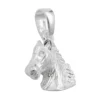 Anhänger 12mm Silberanhänger Pferdekopf massiv 925 Sterlingsilber Damen