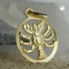 Anhänger 15mm Sternzeichen Krebs aus 375 Gold Gelbgold Goldanhänger