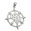 Anhänger nautisches Messgerät Seefahrt Navigation 22mm 925 Silber rhodiniert